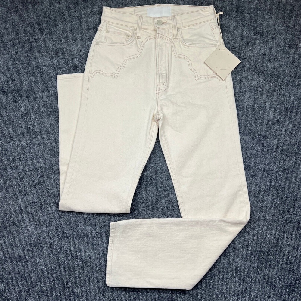 NWT $228 White Mother Superior The Buckle Bunny Rider Ankle Act Natural Jeans 26